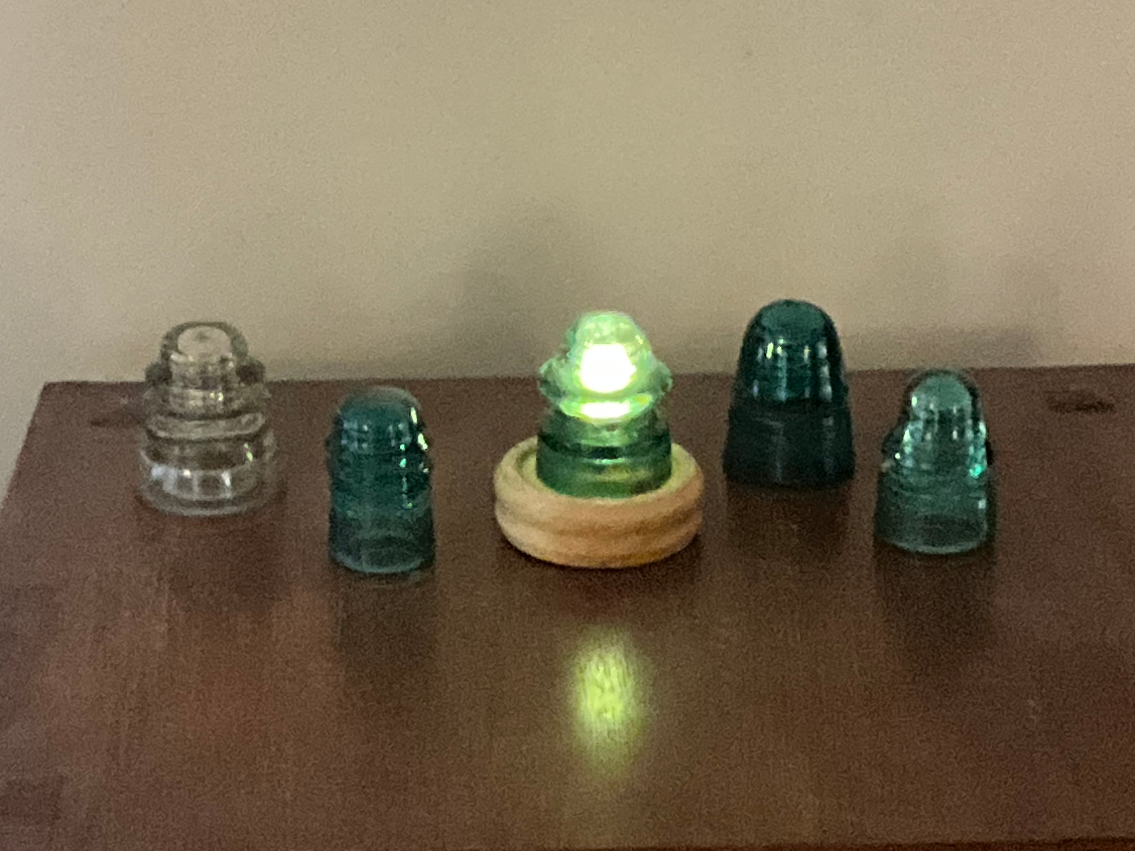 Glass Insulator Lamp Base Only